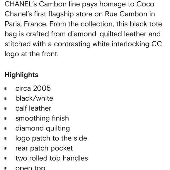 Vintage 2005 Chanel Cambon with certification! MUST BE SERIOUS WITH OFFERS!!! - Picture 3 of 5